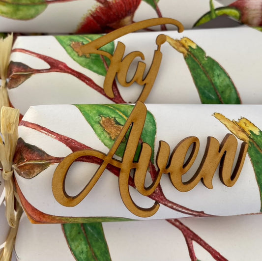 10 Custom Wooden Names